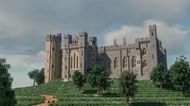 A castle made up of various stone blocks (Image via u/puddingi)